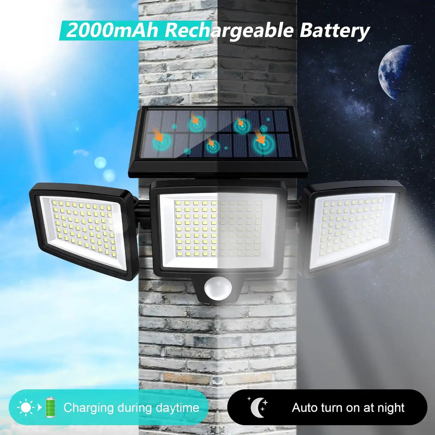 Super Bright Solar Motion Sensor Outdoor Light