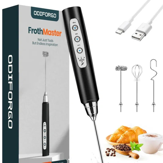 Rechargeable Milk Frother,Coffee Mixer,Frother Wand Drink Mixer