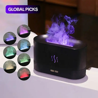 Portable Simulated Flame Air Aroma Diffuser