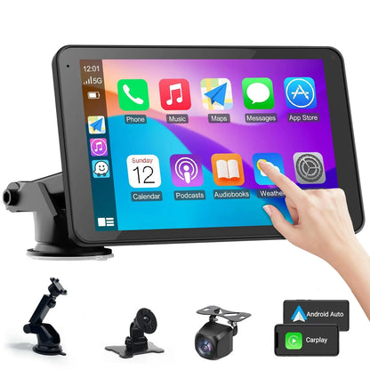 2026 Upgraded Wireless CarPlay & Android Auto Portable Screen