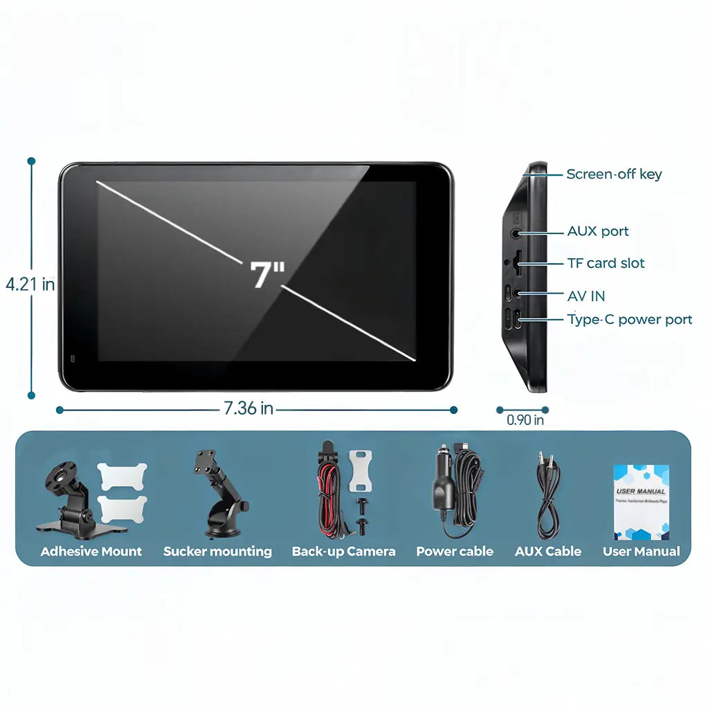 2026 Upgraded Wireless CarPlay & Android Auto Portable Screen