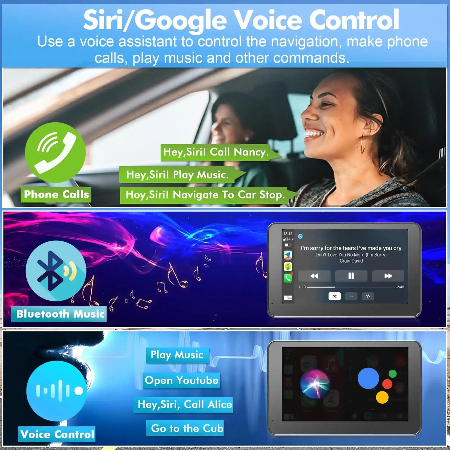 Wireless CarPlay Screen: Smart Drive Display
