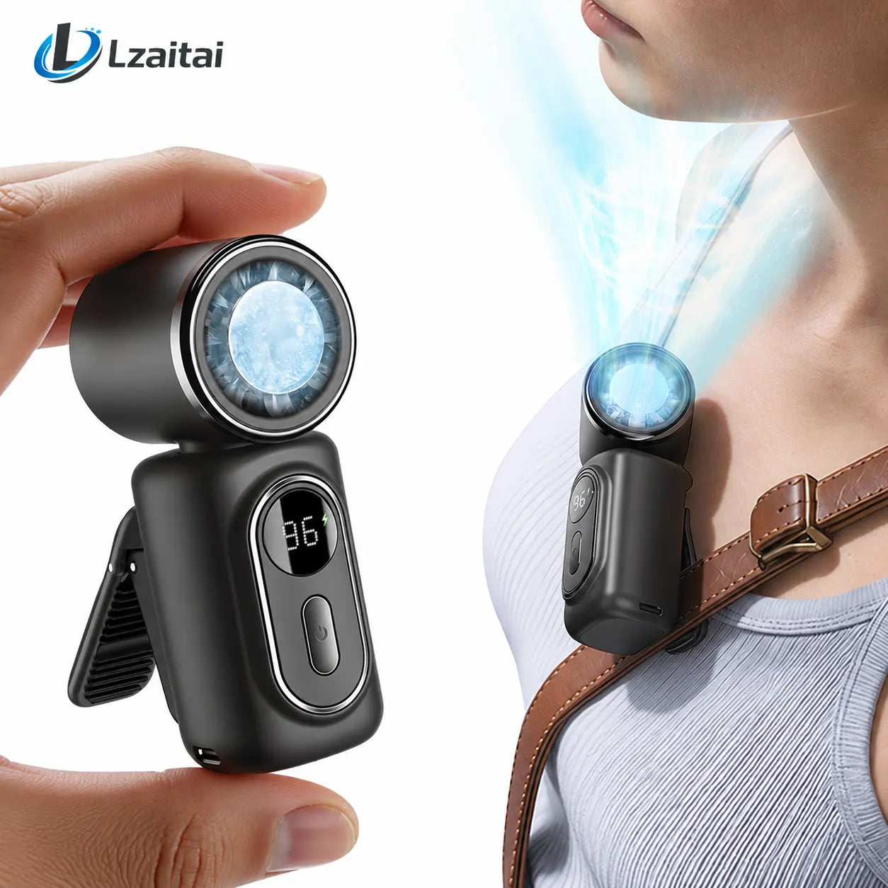 3-in-1 Hands-Free Portable Handheld Clip Fan