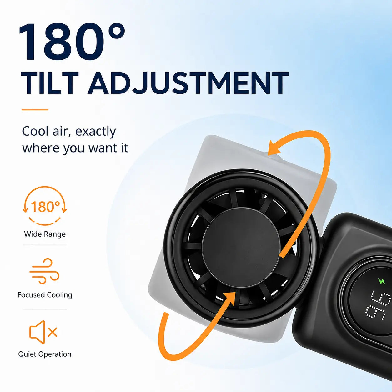3-in-1 Hands-Free Portable Handheld Clip Fan