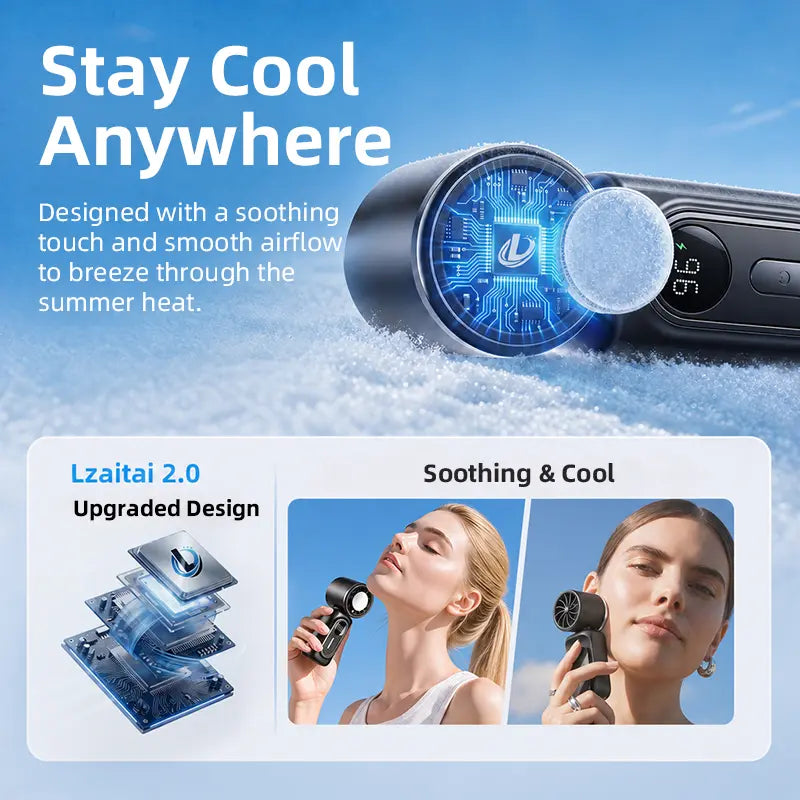 3-in-1 Hands-Free Portable Handheld Clip Fan