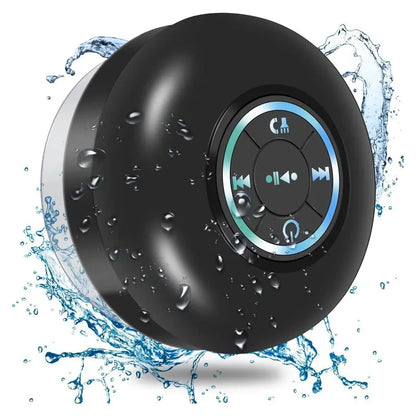 GlowWave Mini Waterproof Bluetooth Speaker with Hands-Free Mic
