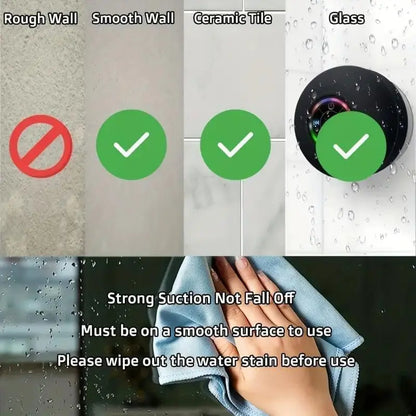 GlowWave Mini Waterproof Bluetooth Speaker with Hands-Free Mic
