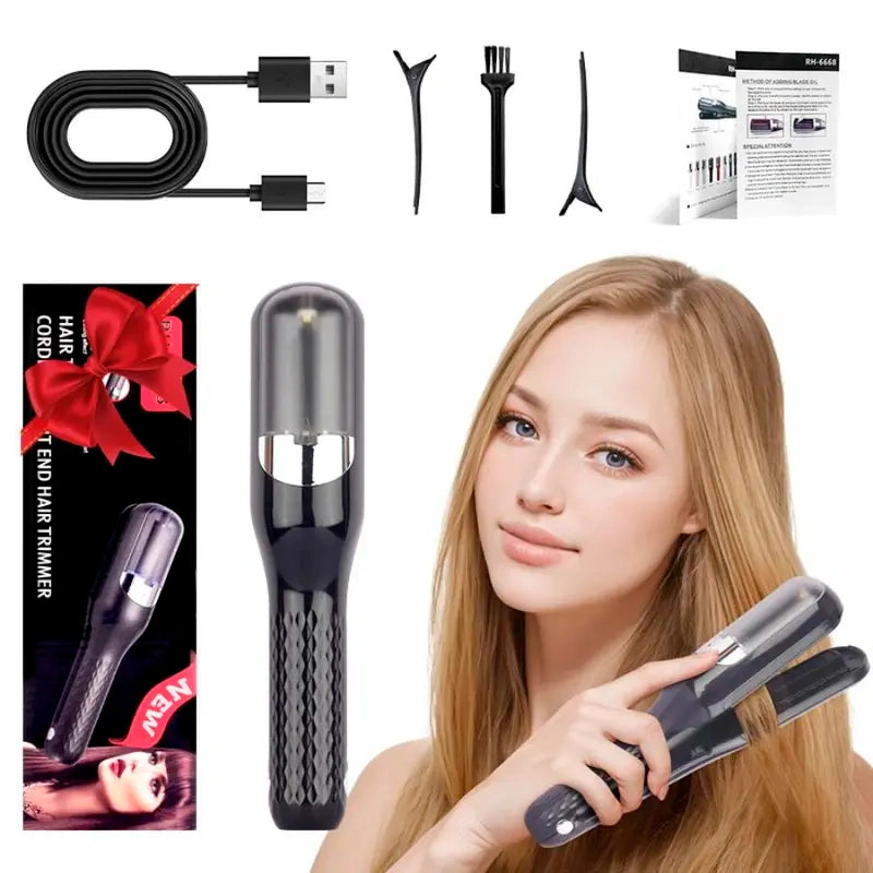 Cordless Split End Clipper – Portable Wireless Hair Care Trimmer