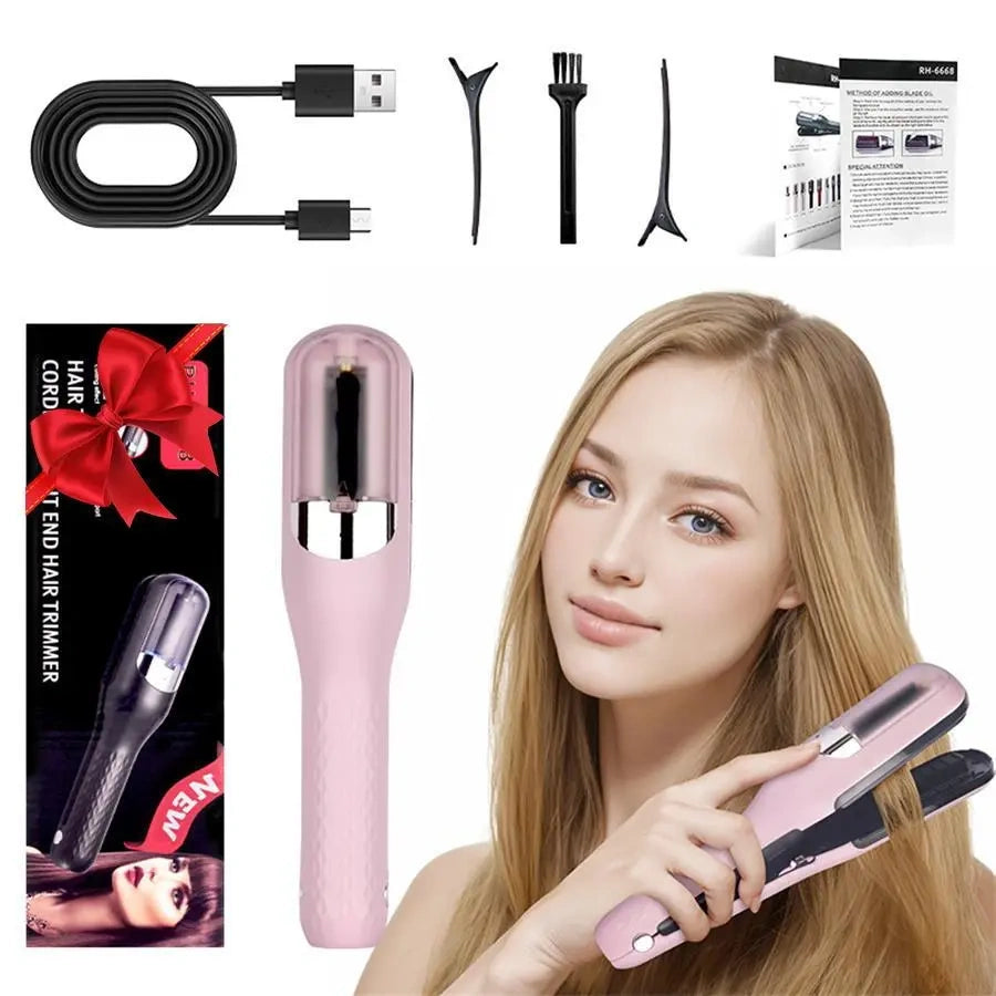 Cordless Split End Clipper – Portable Wireless Hair Care Trimmer