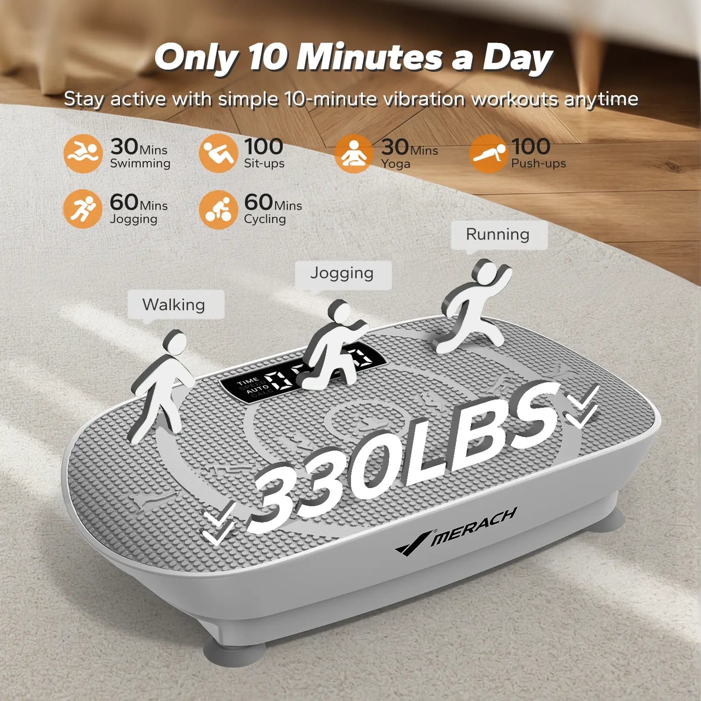 Slim Vibration Plate For Full-Body Home Workouts