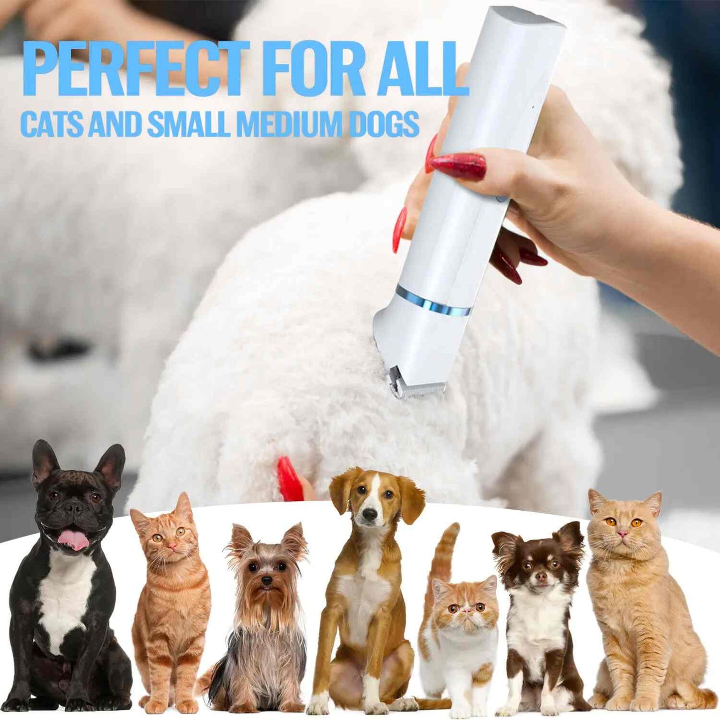 Low-Noise Pet Grooming Vacuum & Clipper Kit