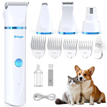Low-Noise Pet Grooming Vacuum & Clipper Kit