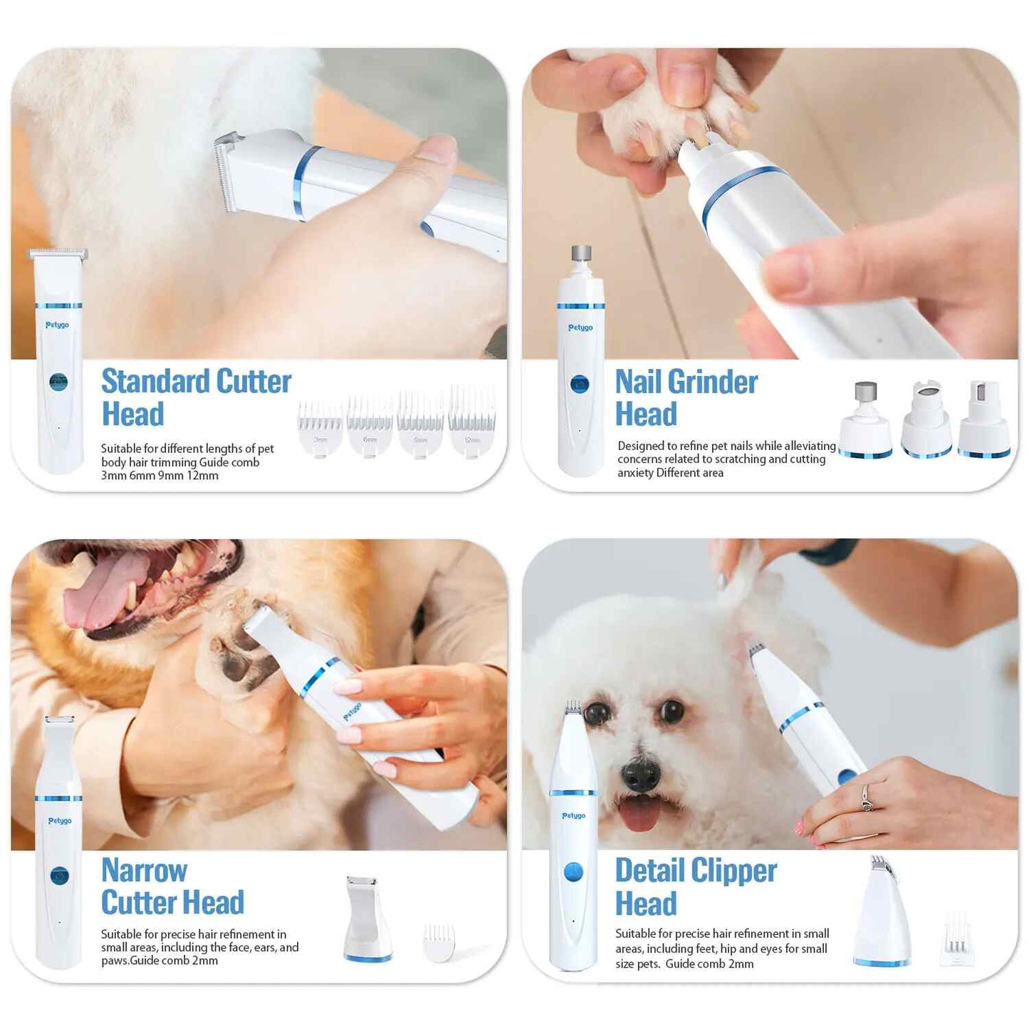 Low-Noise Pet Grooming Vacuum & Clipper Kit