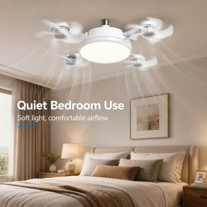 Dimmable Ceiling Fan Light with Extension Rod