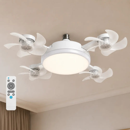 Dimmable Ceiling Fan Light with Extension Rod