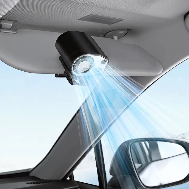 360° Rotatable Car Clip-on Air Conditioner Fan with LED Display