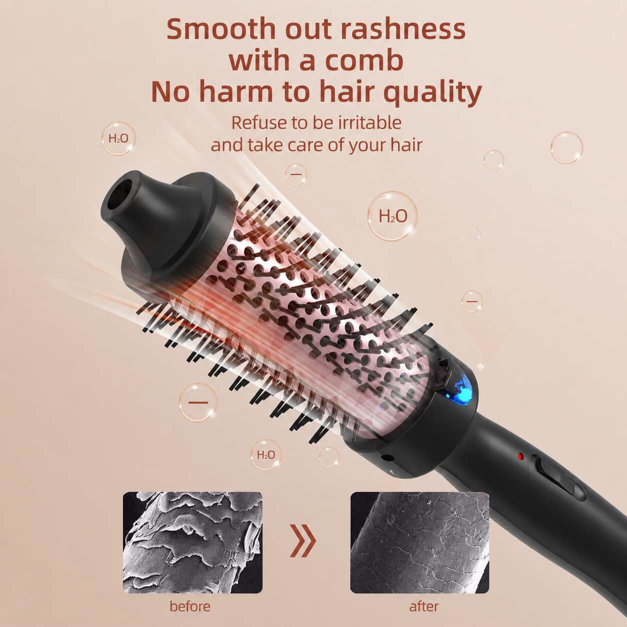 Anti-Collapse Negative Ion Fluffy Thermal Styling Brush