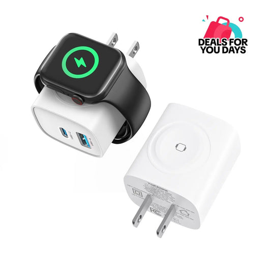 3-in-1 Magnetic Wireless Charging Station with Travel Adapter