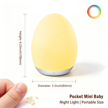 [BUY 1 GET 1 FREE] Touch-Dimming RGB Egg Night Light