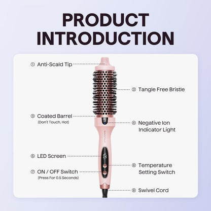 Professional Thermal Blowout Brush & Hair Straightening Styler