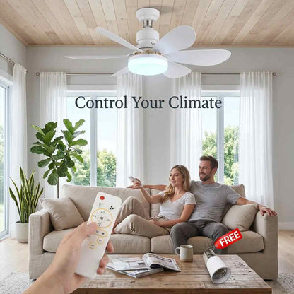 Screw-In Dimmable E27 LED Ceiling Fan Light with Remote Control