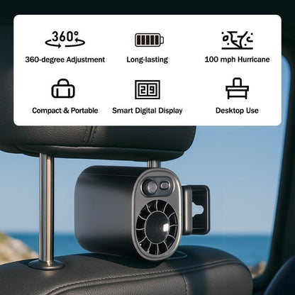 100-Speed Smart Clip-On Fan – Ultimate Portable Cooling Solution