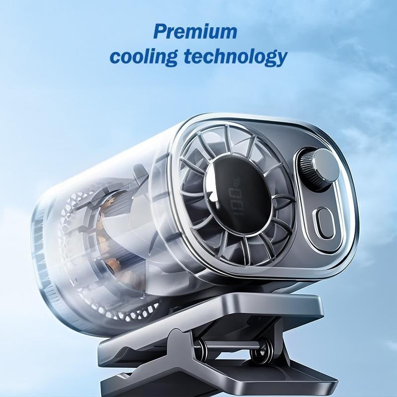 100-Speed Smart Clip-On Fan – Ultimate Portable Cooling Solution
