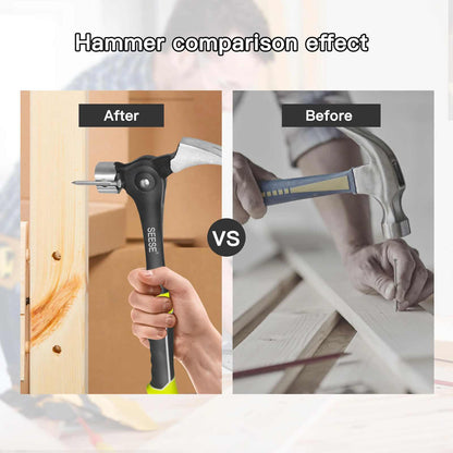 Magnetic Nail Starter Shock-Absorbing Claw Hammer