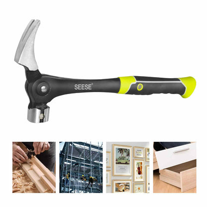 Magnetic Nail Starter Shock-Absorbing Claw Hammer