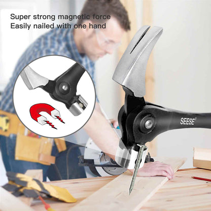 Magnetic Nail Starter Shock-Absorbing Claw Hammer