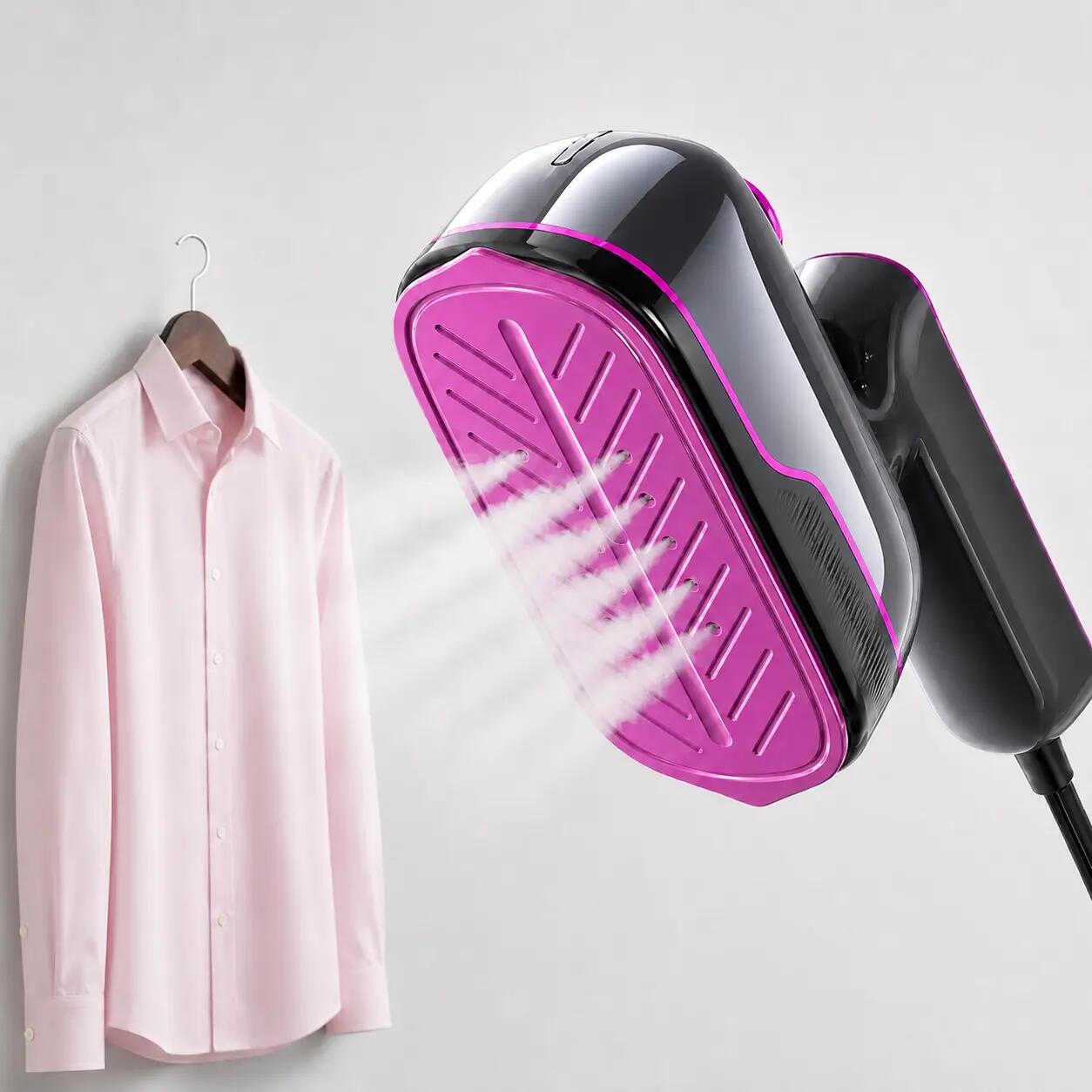 2-in-1 Handheld Clothes Steamer & Flat Iron — Instant Wrinkle Removal