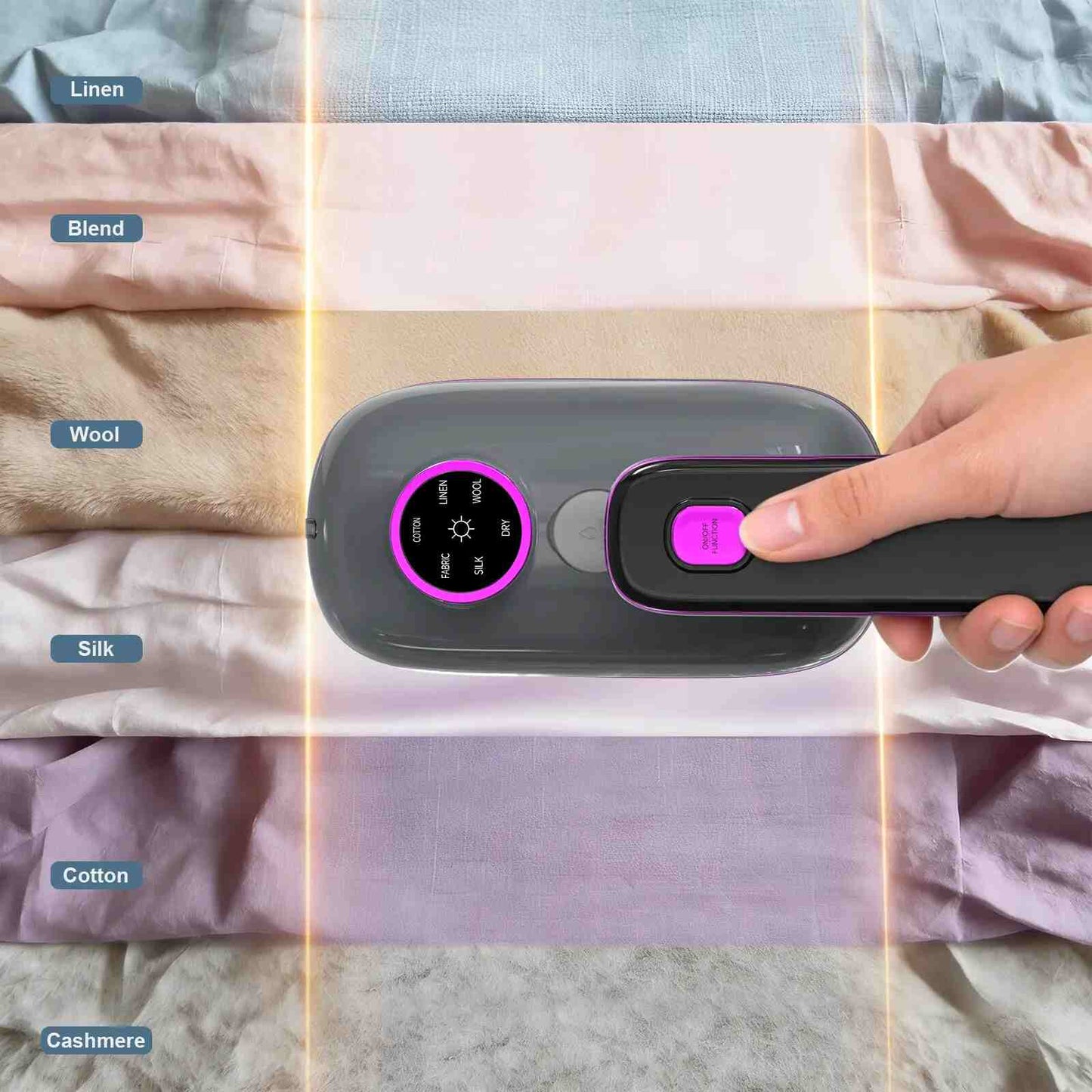 2-in-1 Handheld Clothes Steamer & Flat Iron — Instant Wrinkle Removal