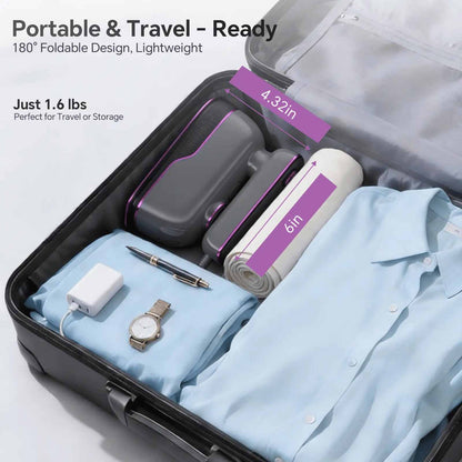2-in-1 Handheld Clothes Steamer & Flat Iron — Instant Wrinkle Removal