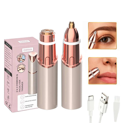 [BUY 1 GET 1 FREE] 2-in-1 Rechargeable Face & Brow Trimmer