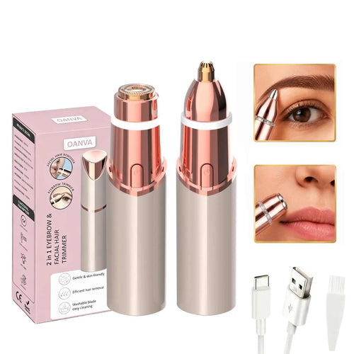 [BUY 1 GET 1 FREE] 2-in-1 Rechargeable Face & Brow Trimmer