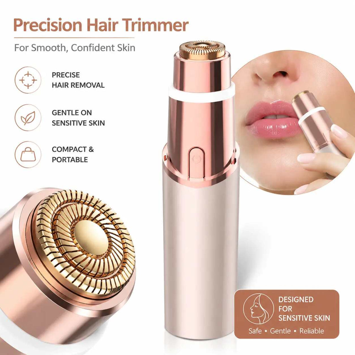 [BUY 1 GET 1 FREE] 2-in-1 Rechargeable Face & Brow Trimmer