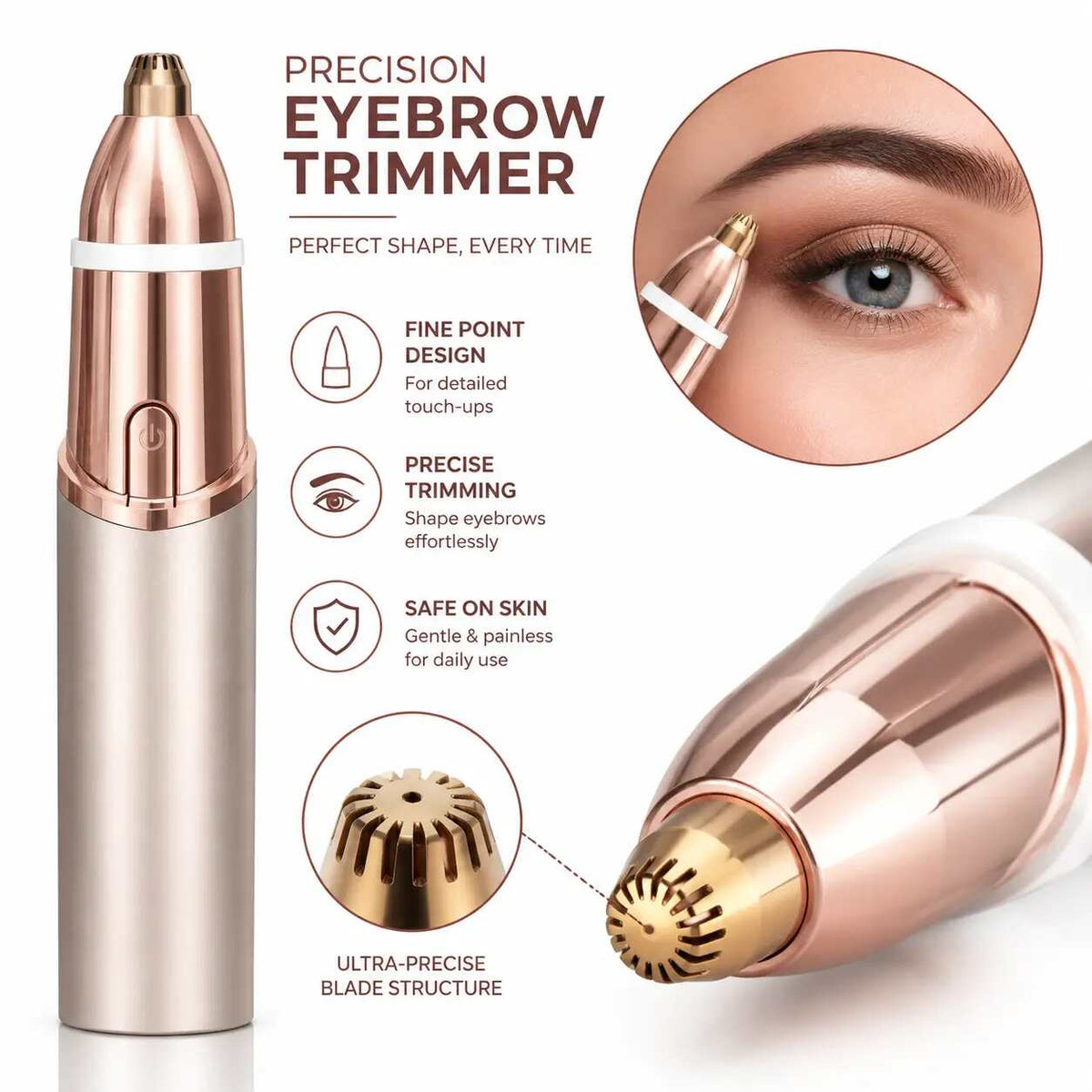 [BUY 1 GET 1 FREE] 2-in-1 Rechargeable Face & Brow Trimmer