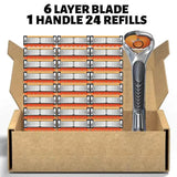 1 HANDLE 24 REFILLS  | 24-Blade