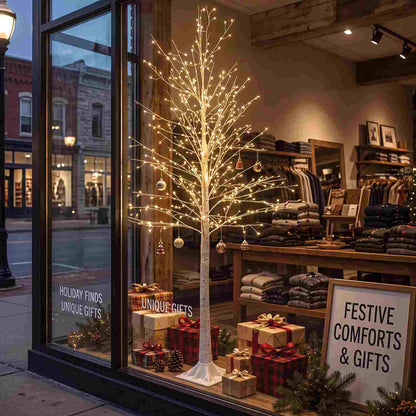 Warm LED Birch Tree Decor