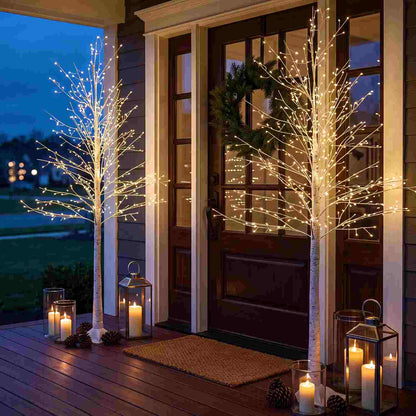 Warm LED Birch Tree Decor