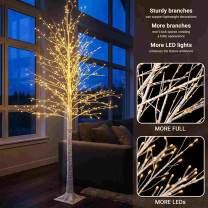 Warm LED Birch Tree Decor