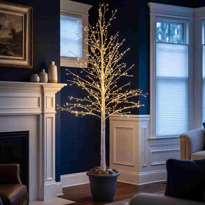 Warm LED Birch Tree Decor