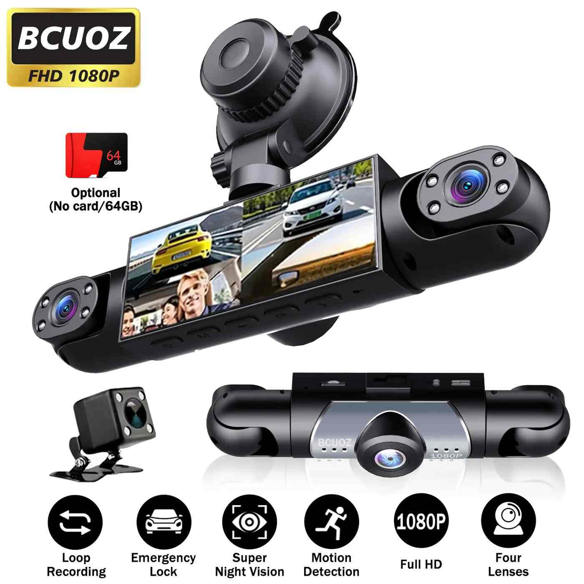 360° 4-Channel Dash Cam Kit