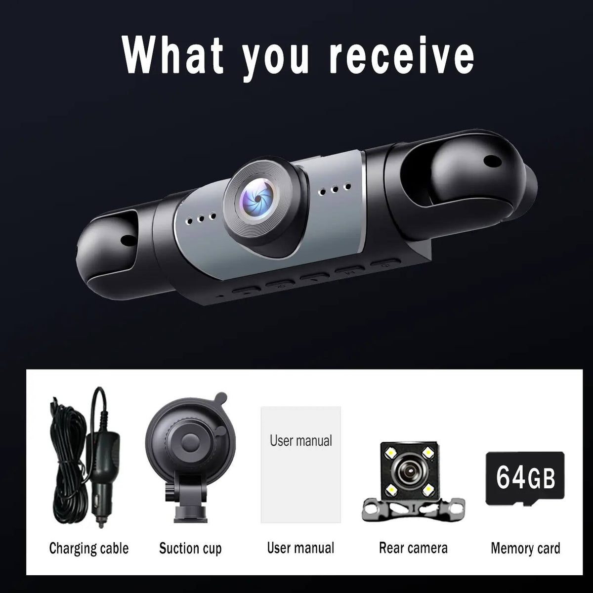 360° 4-Channel Dash Cam Kit
