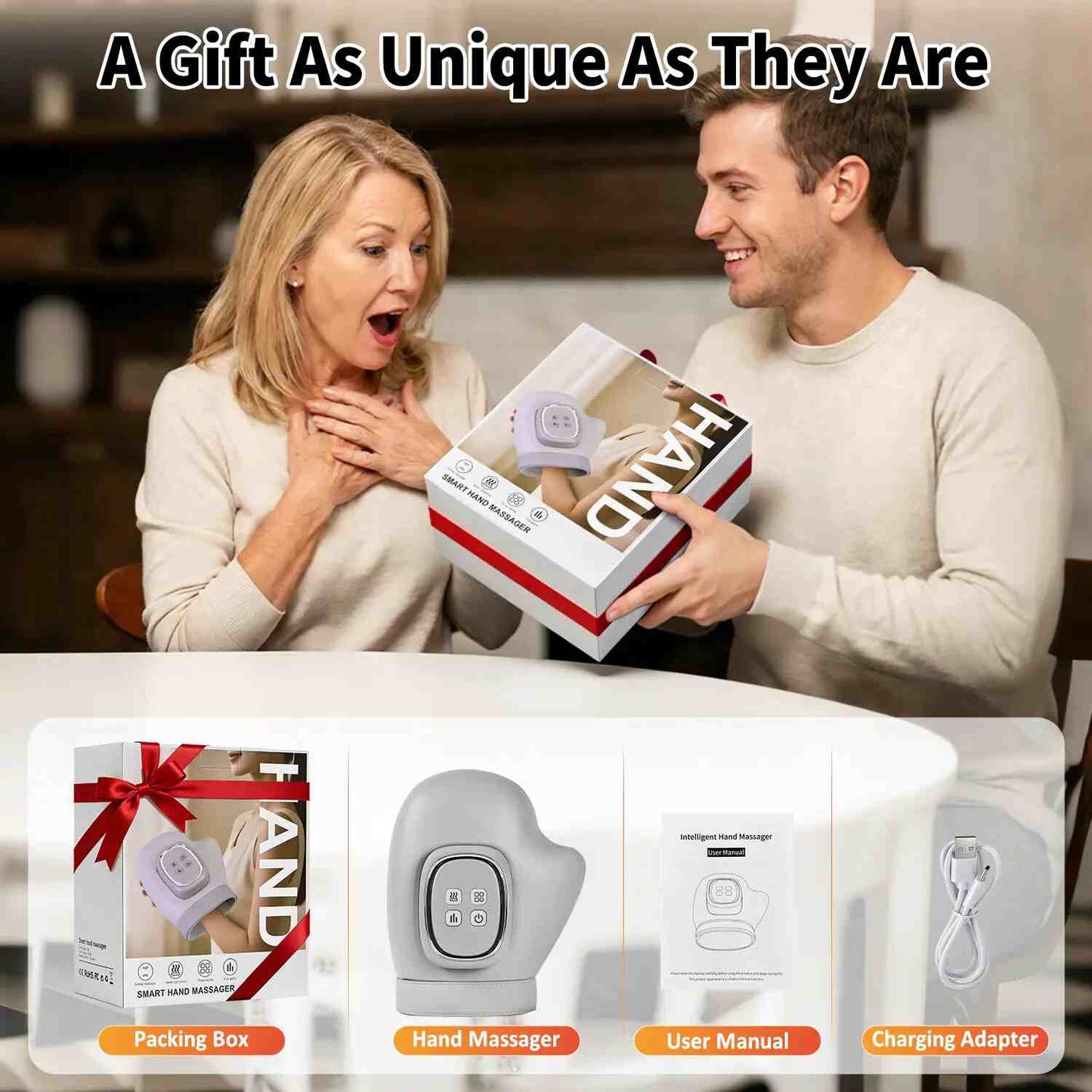 Heated Air Compression Hand Massager
