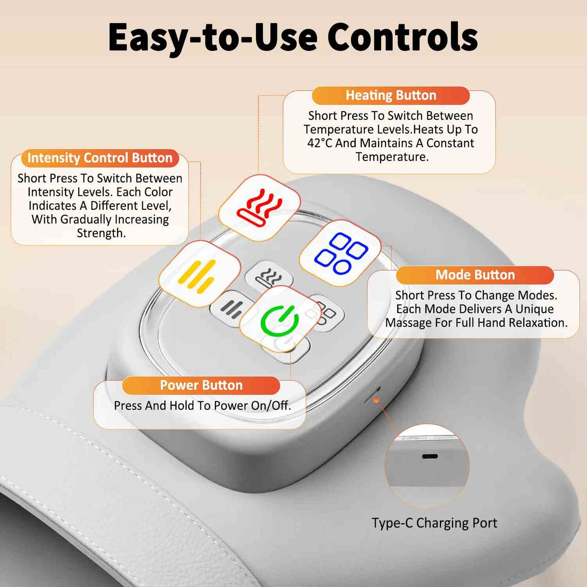 Heated Air Compression Hand Massager
