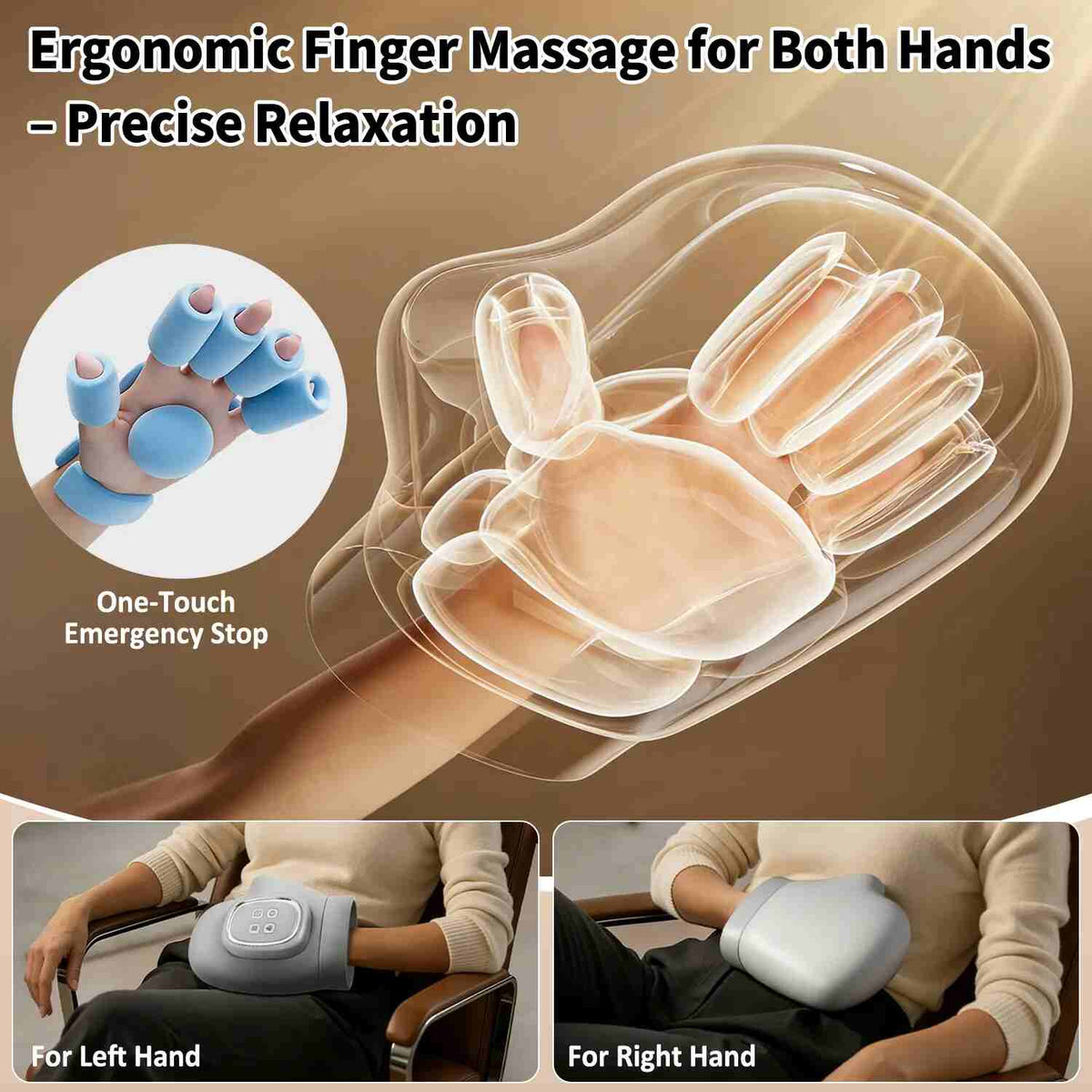 Heated Air Compression Hand Massager