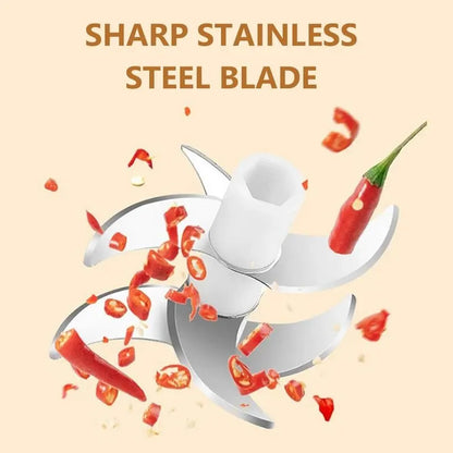 [BUY 1 GET 1 FREE] 300ML Cordless 4-Blade Food Chopper