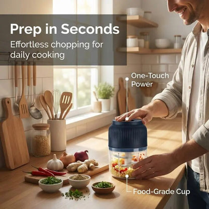 [BUY 1 GET 1 FREE] 300ML Cordless 4-Blade Food Chopper