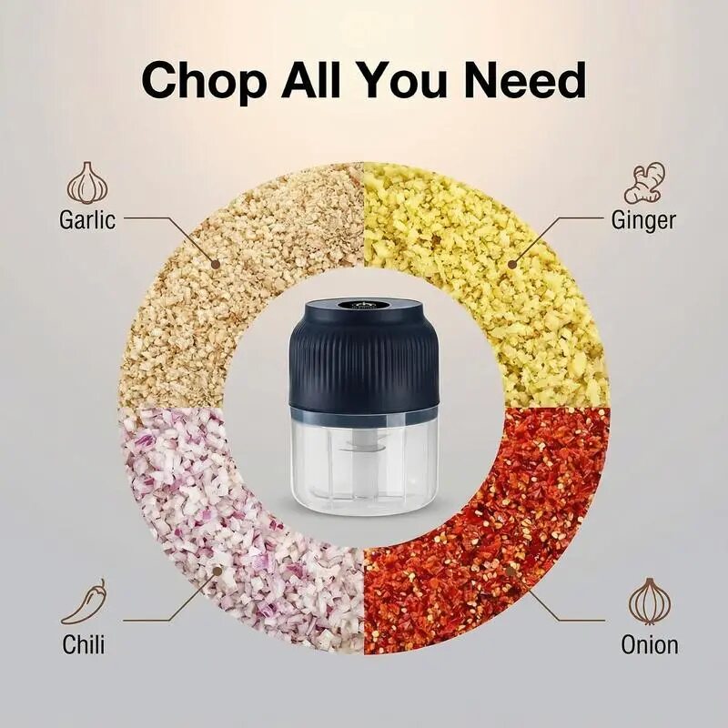 [BUY 1 GET 1 FREE] 300ML Cordless 4-Blade Food Chopper